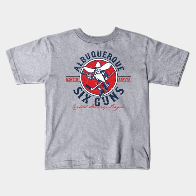 Albuquerque Six Guns Kids T-Shirt by MindsparkCreative